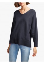 French Connection Ebba Vhari V-Neck Jumper (Utility Blue) AW21